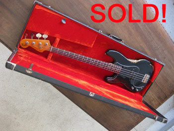 Left Handed Fender Precision Bass 1977-1978 for sell. Serial number S745191.